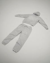 Load image into Gallery viewer, ART PIECE : HAND DYED LIGHT GREY HOODIE AND SWEATPANTS SET

