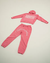 Load image into Gallery viewer, ART PIECE : HAND DYED PINK HOODIE AND SWEATPANTS SET
