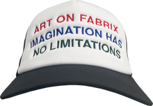 Load image into Gallery viewer, ART ON FABRIX IMAGINATION HAS NO LIMITATIONS TRUCKER CAP 
