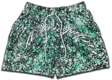 Load image into Gallery viewer, ART PIECE : GREEN TONE SPOT MESH SHORTS
