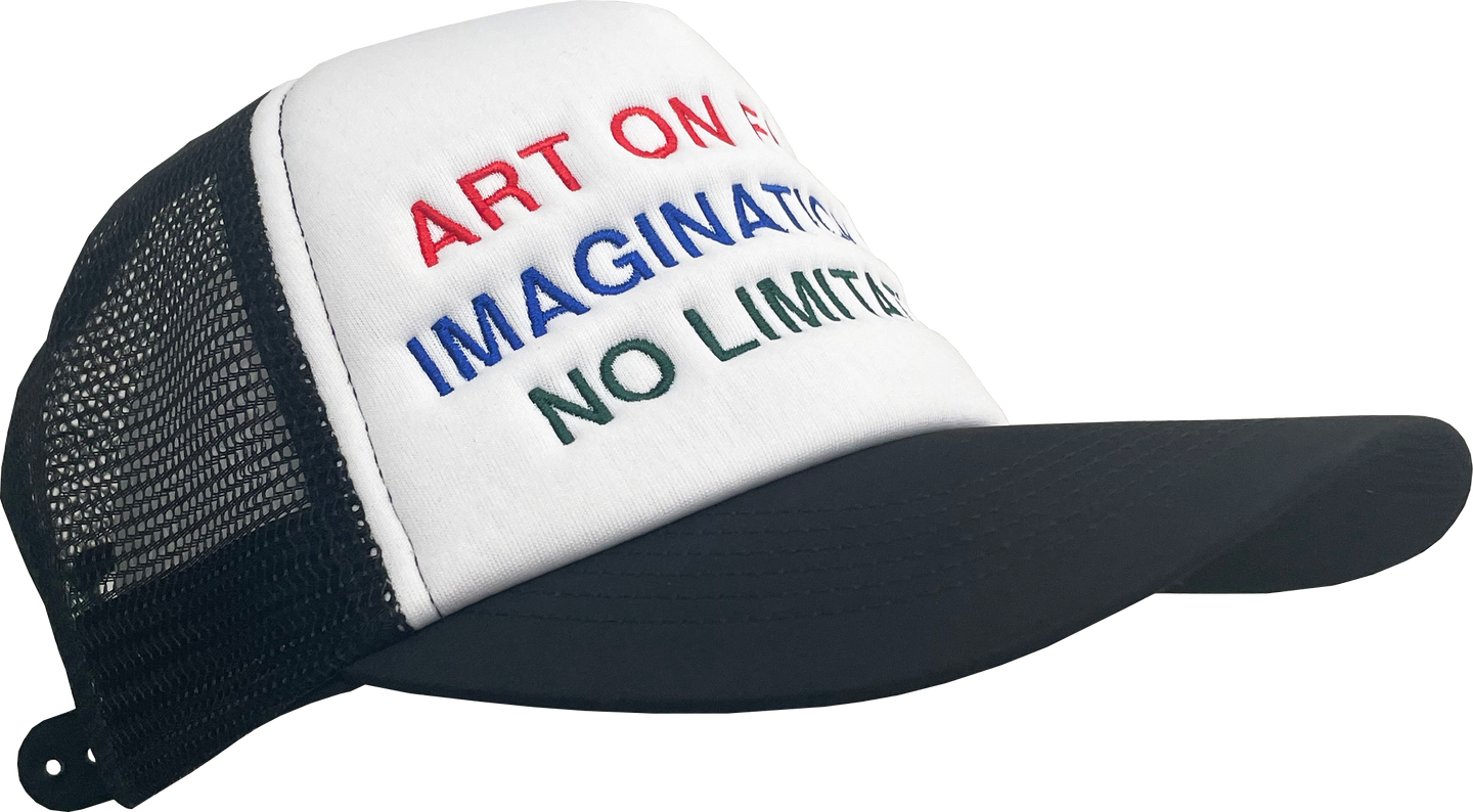 ART ON FABRIX IMAGINATION HAS NO LIMITATIONS TRUCKER CAP 