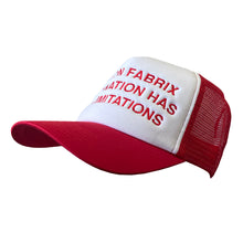 Load image into Gallery viewer, ART ON FABRIX IMAGINATION HAS NO LIMITATIONS TRUCKER CAP
